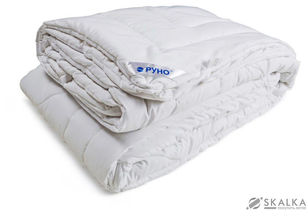 На фото Одеяло Руно Дуэт Силикон 140x205 см Белое (321.52ДУЕТ)