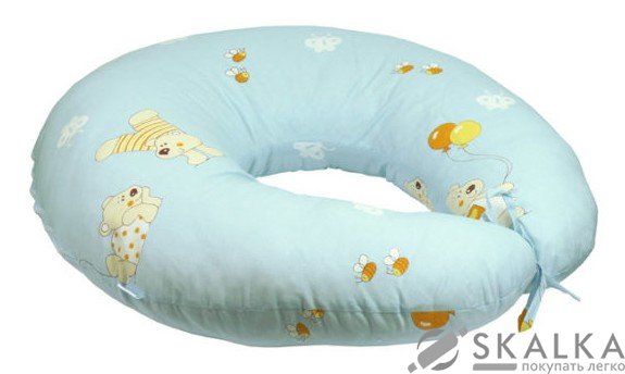 На фото Подушка для кормления Руно 65x65 см Голубая (909_Блакитний)