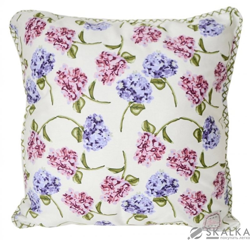 На фото Подушка декоративная Прованс by Andre Tan 45х45 см Розовая клетка (.000180)