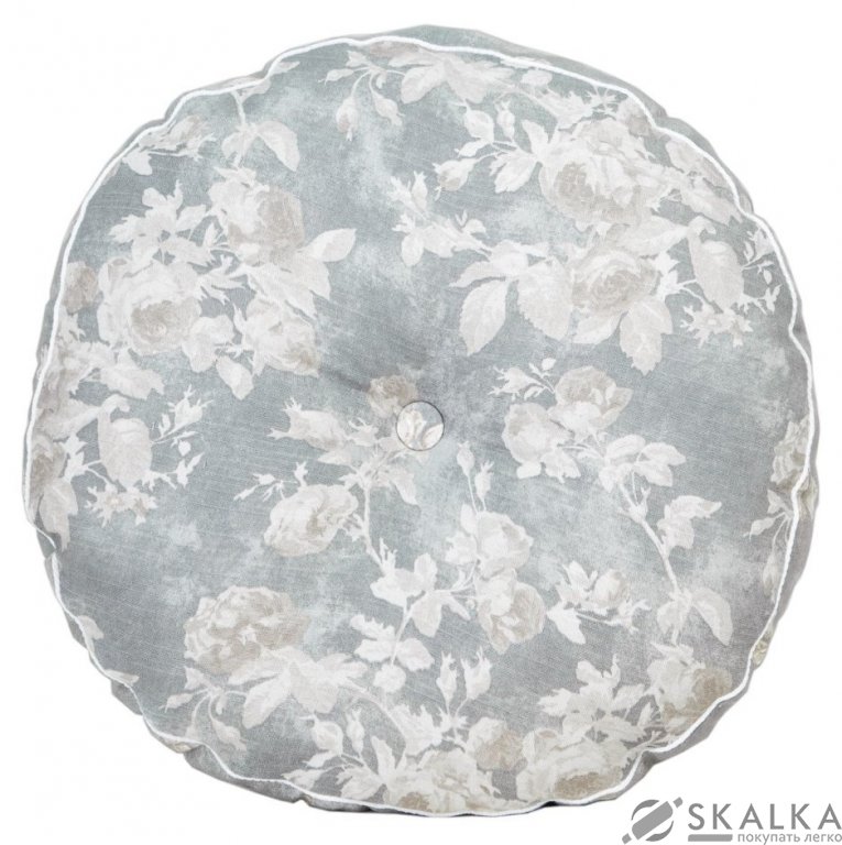 На фото Подушка декоративная Прованс Allure Розы D-40 см Голубая (.000025)