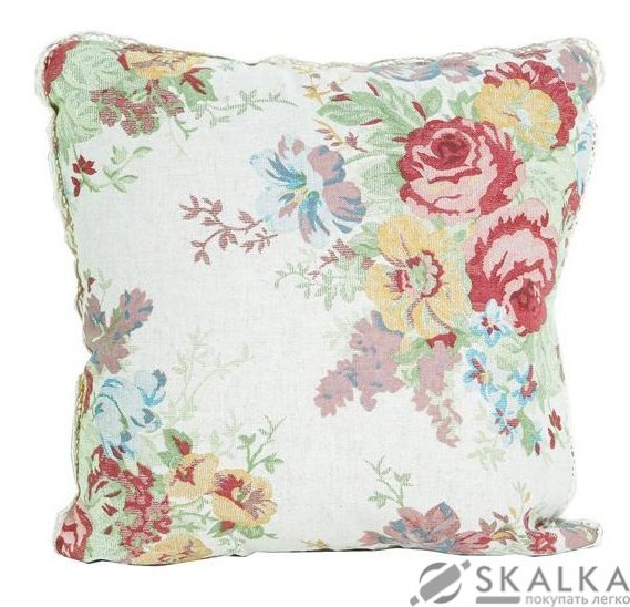 На фото Подушка декоративная Прованс Gobelin 40x40 см с мережкой (.003689)
