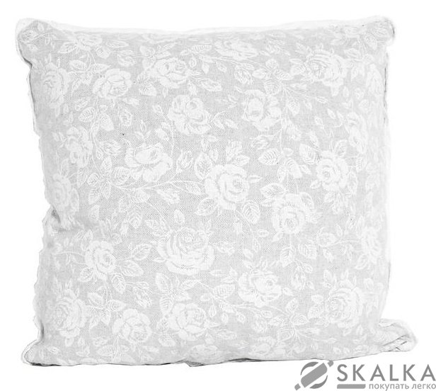 На фото Подушка декоративная Прованс White Rose 40x40 см Белая с мережкой (.003693)
