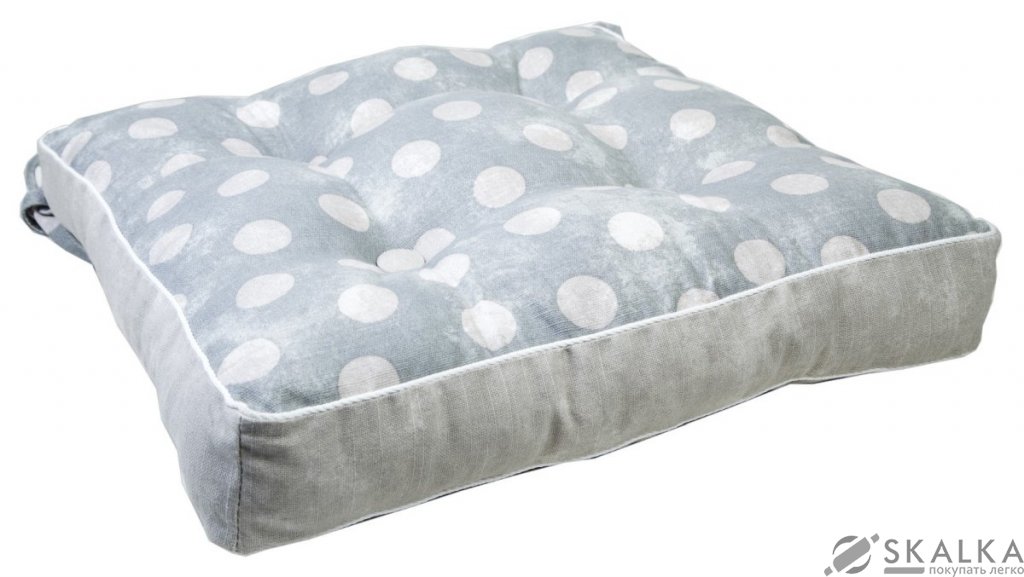 На фото Подушка для стула Прованс Allure Горох 40x40 см Голубая (.000027)