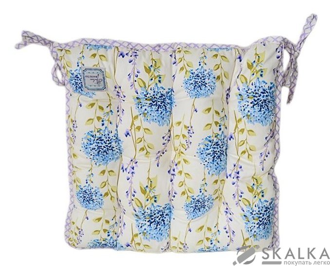 На фото Подушка для стула Прованс by Andre Tan 40x40 см Голубая клетка (.000181)