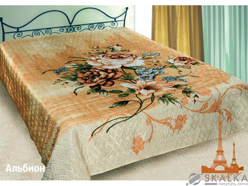 На фото Покрывало Love you Альбион Шелк 3D 200х220 см