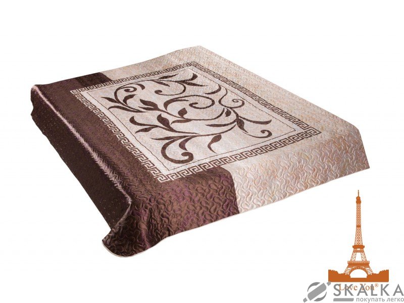 На фото Покрывало Love you Мокко Шелк 3D 230х250 см Коричневое