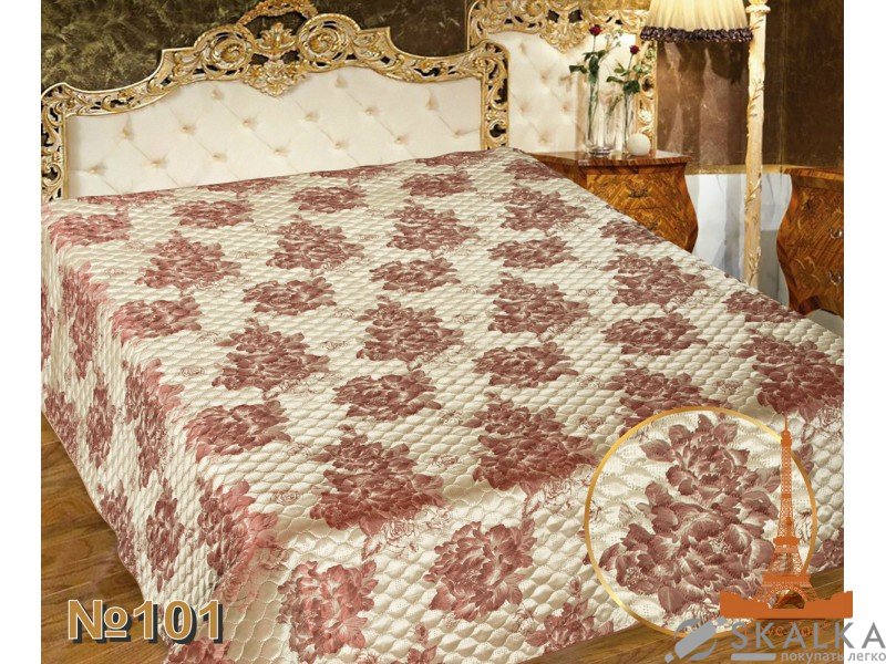 На фото Покрывало Love you Жаккард 101 200х220 см Коричневое