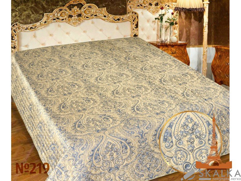 На фото Покрывало Love you Жаккард 219 230х250 см Синее