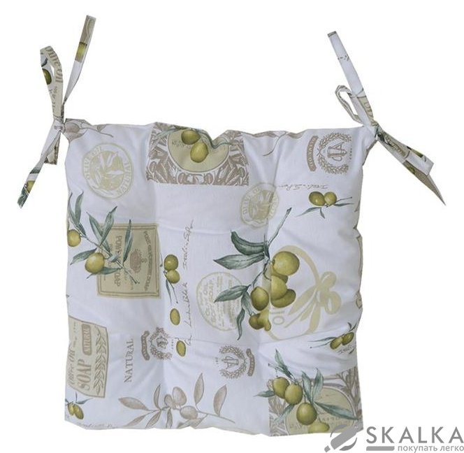 На фото Подушка для стула Прованс Оливка Living 40x40 см Оливковая (.001036)