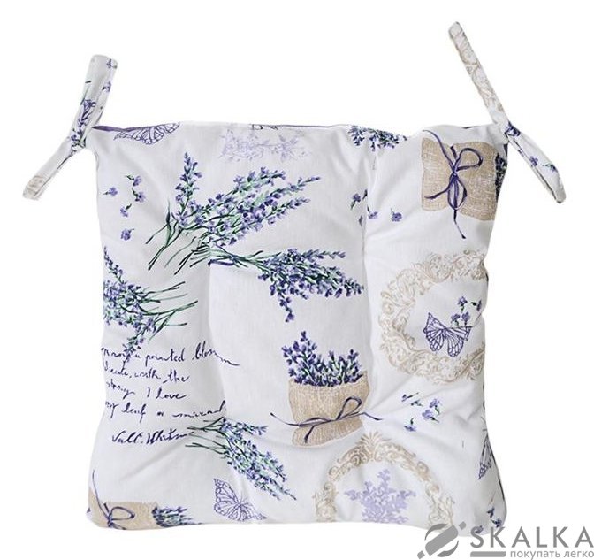 На фото Подушка для стула Прованс Лаванда Living 40x40 см Синяя (.001034)
