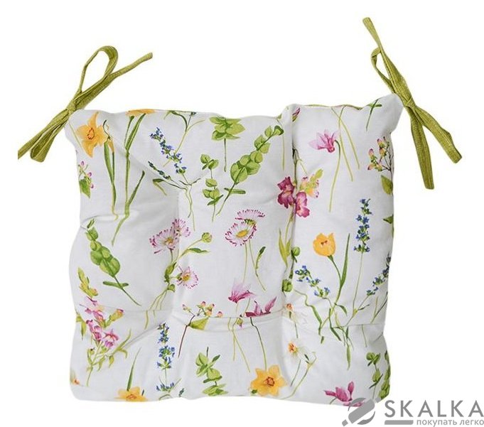 На фото Подушка для стула Прованс Весна Living 40x40 см Салатовая (.001033)