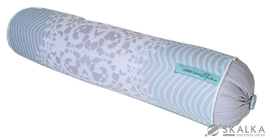 На фото Подушка декоративная валик Прованс by Andre Tan D-50 см Голубая (231)