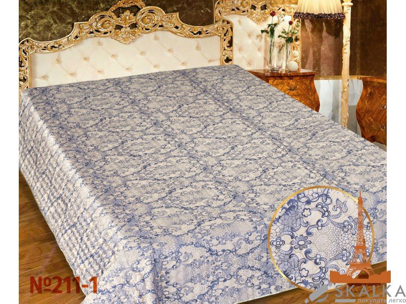 На фото Покрывало Love you Жаккард 211-1 200х220 см Синее