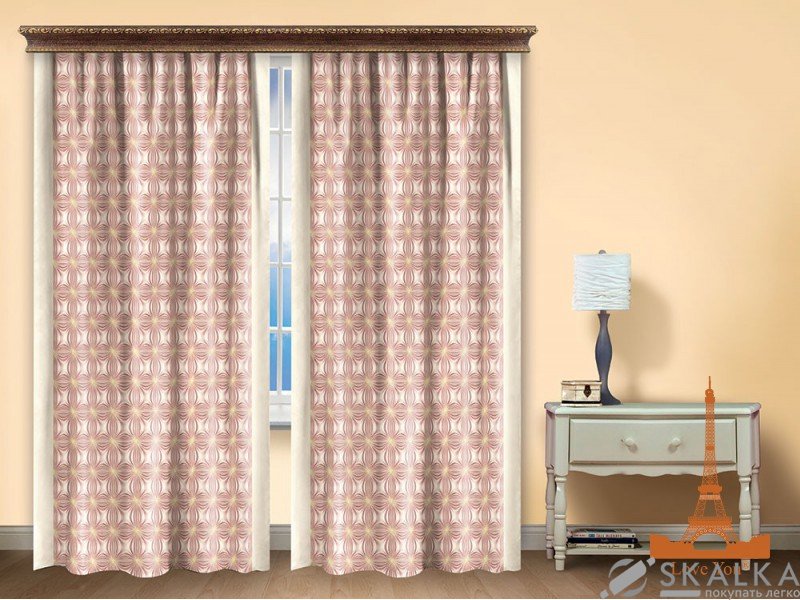 На фото Штора Love you Нежность Полиэстер 200х270 см 2шт Коричневая