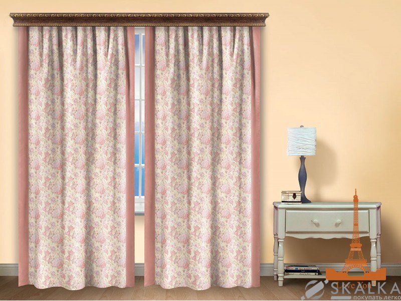 На фото Штора Love you Прованс Полиэстер 200х270 см 2шт Бежевая