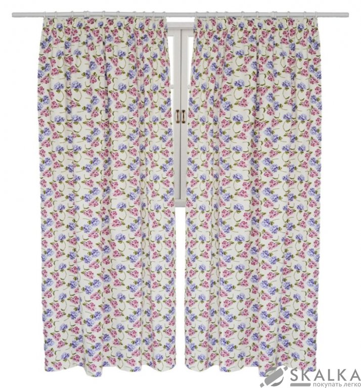 На фото Штора Прованс by Andre Tan Садовые цветы 145х250 см 1шт (.000226)