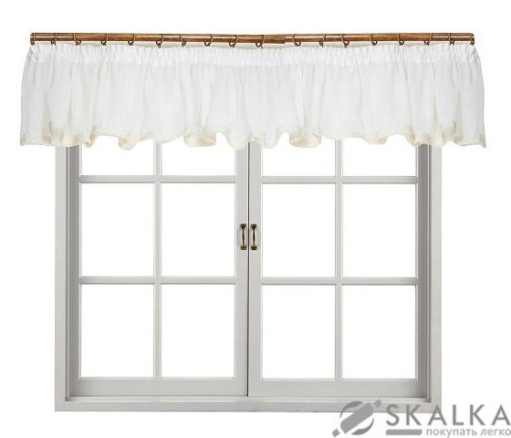 На фото Занавеска Прованс Батист 296х40 см 1шт Молочна с мережкой (.006913)