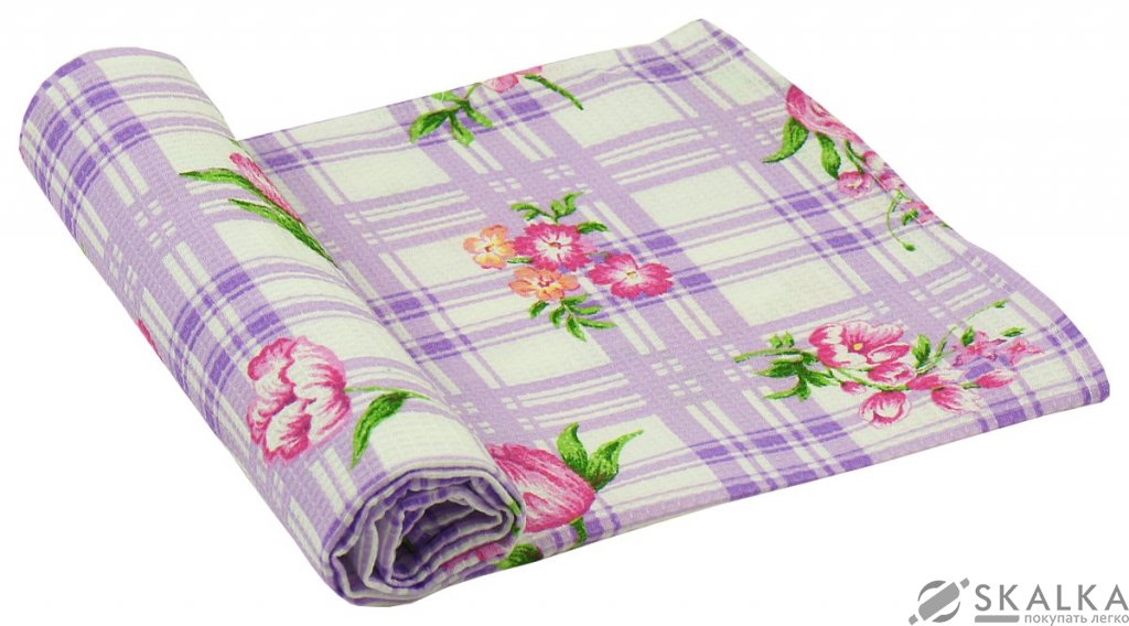 Полотенце вафельное Руно 35x70 см (217.15_Бузковий тюльпан) На фото Полотенце вафельное Руно 35x70 см (217.15_Бузковий тюльпан)