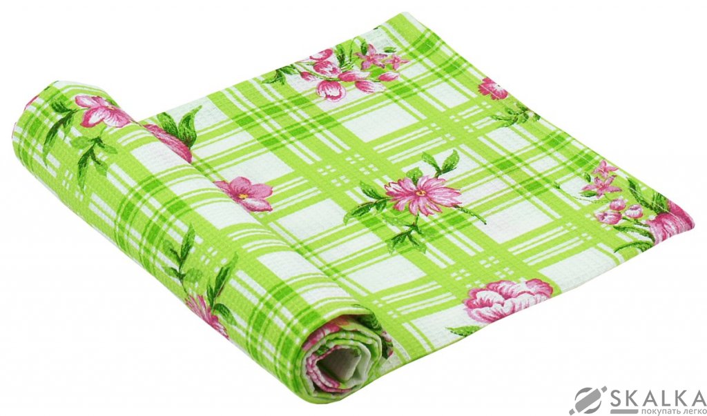 Полотенце вафельное Руно 35x70 см (217.15_Салатовий тюльпан) На фото Полотенце вафельное Руно 35x70 см (217.15_Салатовий тюльпан)