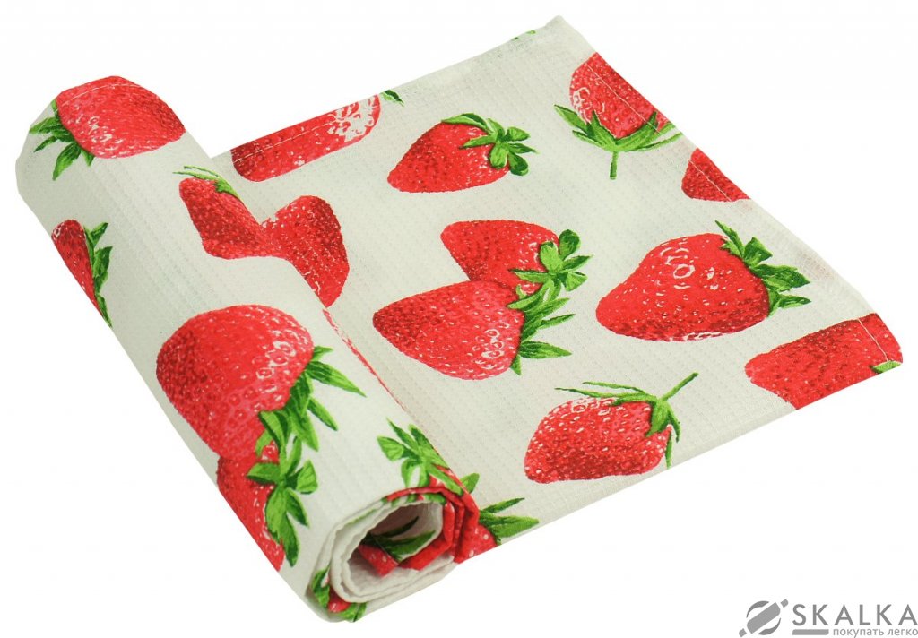 Полотенце вафельное Руно 35x70 см (217.15_Полуниця) На фото Полотенце вафельное Руно 35x70 см (217.15_Полуниця)