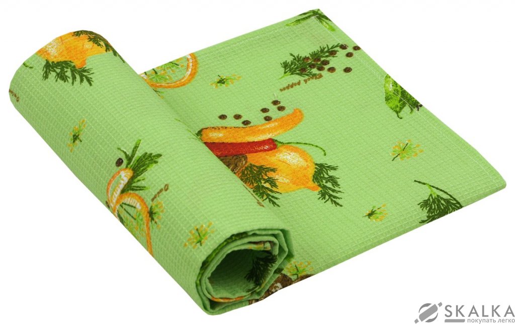 Полотенце вафельное Руно 35x70 см (217.15_Салатовий спеції) На фото Полотенце вафельное Руно 35x70 см (217.15_Салатовий спеції)