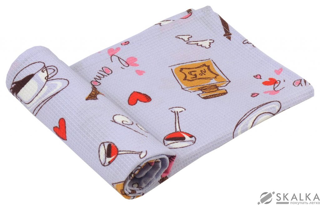 На фото Полотенце вафельное Руно 35x70 см (217.15_Париж)