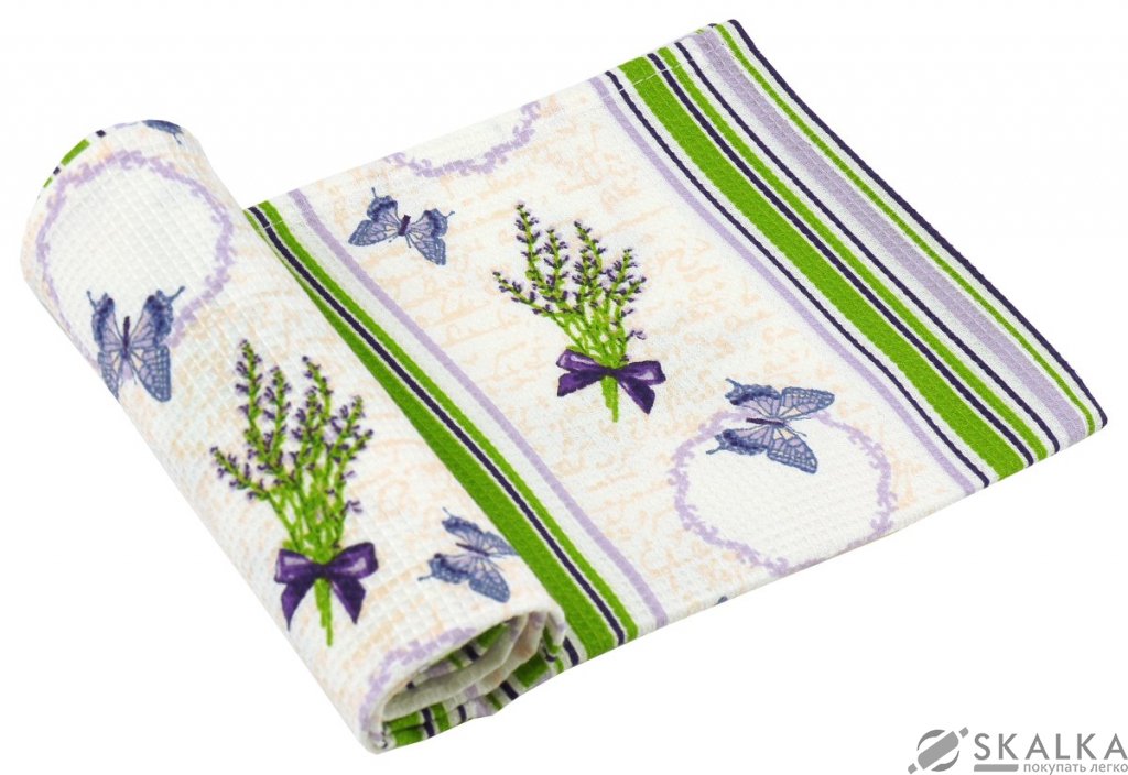 На фото Полотенце вафельное Руно 45x80 см (202.15_Лаванда молочна)