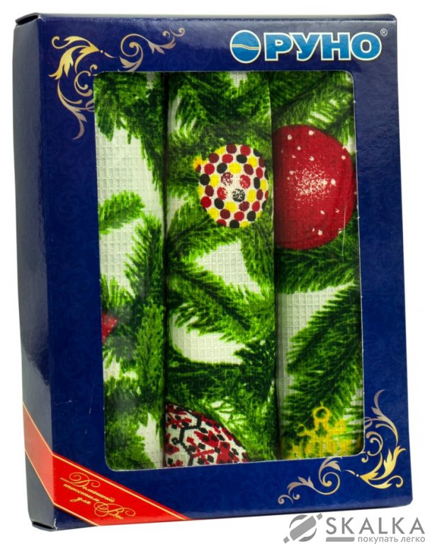 На фото Набор вафельных полотенец Руно 35x70 см 3 шт (707_Новий рік)