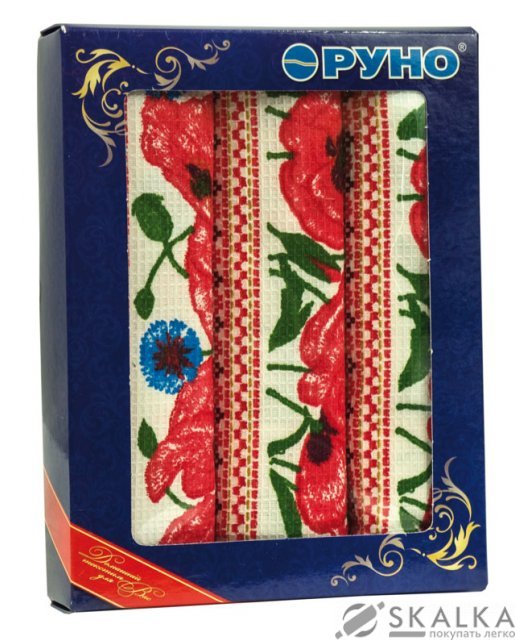 Набор вафельных полотенец Руно 35x70 см 3 шт (707_Вишиванка) На фото Набор вафельных полотенец Руно 35x70 см 3 шт (707_Вишиванка)