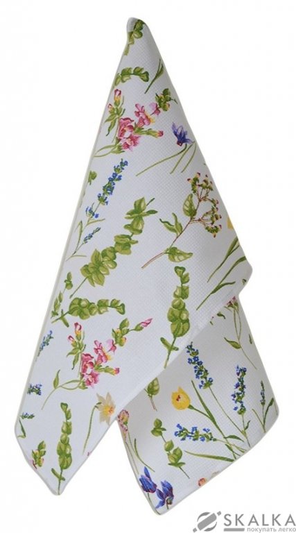На фото Полотенце вафельное Прованс Весна Ливинг 34х60 см (50100)