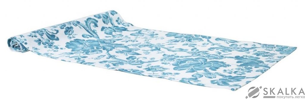 На фото Скатерть-дорожка Прованс Allure Blue Цветы 40х140 см (.000003)