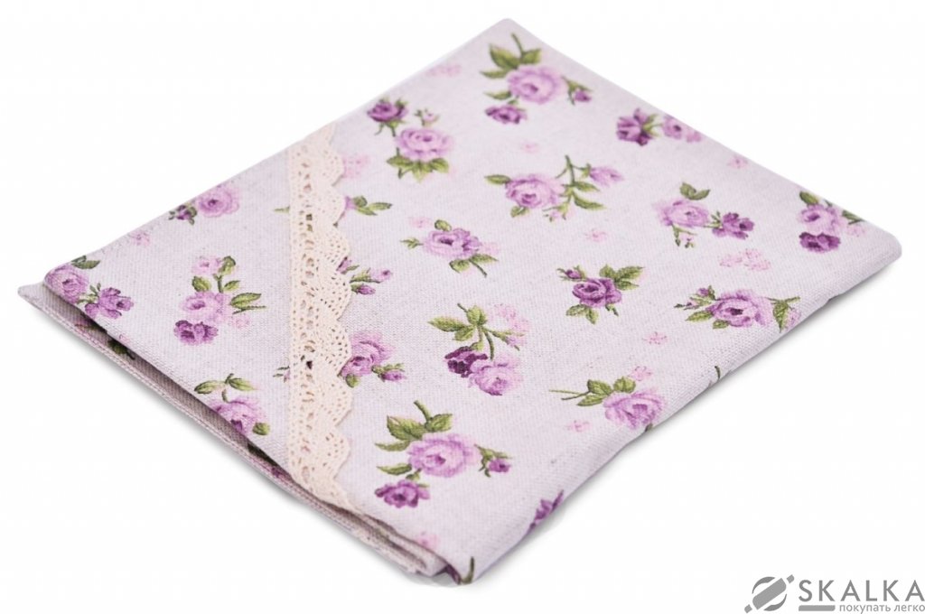 На фото Салфетка Прованс Lilac Rose с кружевом 35х45 см (.003734)