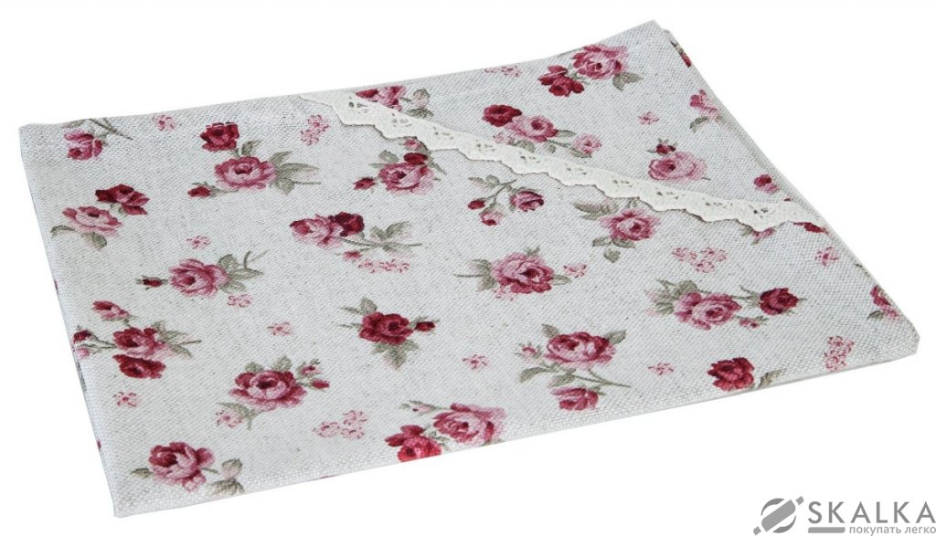 Салфетка Прованс Red Rose с кружевом 35х45 см (.003735) На фото Салфетка Прованс Red Rose с кружевом 35х45 см (.003735)