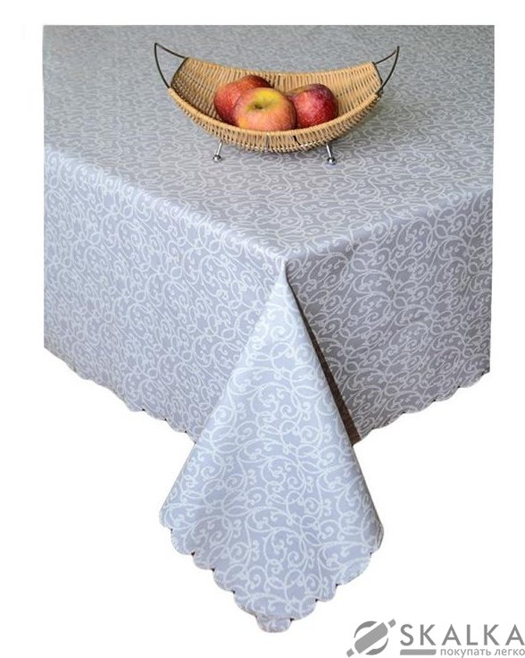 Скатерть Прованс Simfoni Айс Вензель 140х140 см (.003626) На фото Скатерть Прованс Simfoni Айс Вензель 140х140 см (.003626)