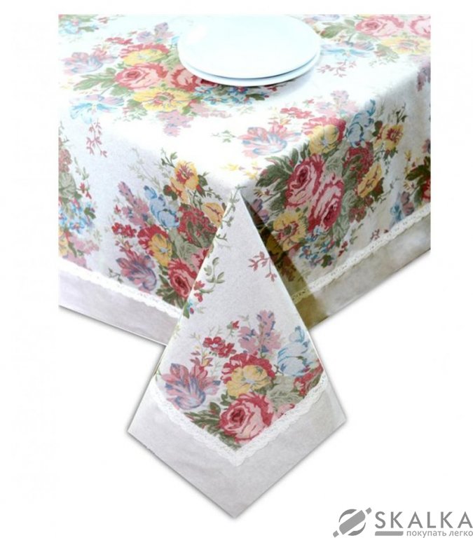 Скатерть Прованс Gobelin с кантом и кружевом 140х140 см (.003760) На фото Скатерть Прованс Gobelin с кантом и кружевом 140х140 см (.003760)