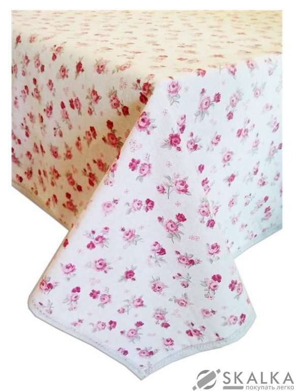 Скатерть Прованс Red Rose с кружевом 140х180 см (.003788) На фото Скатерть Прованс Red Rose с кружевом 140х180 см (.003788)
