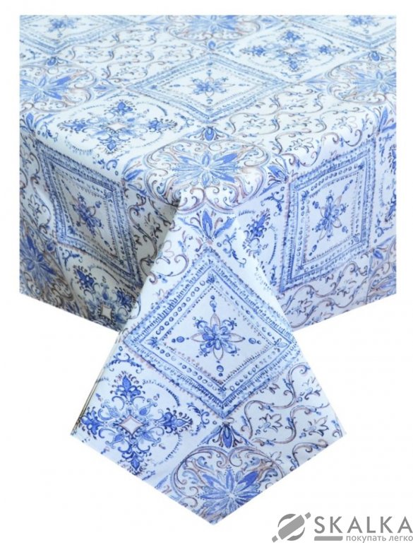 Скатерть Прованс Simfoni 220х140 см Модерн голубой (.008229) На фото Скатерть Прованс Simfoni 220х140 см Модерн голубой (.008229)