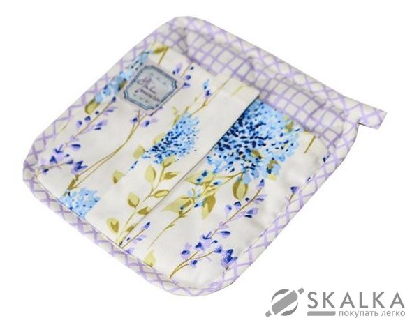 На фото Прихватка Прованс by Andre Tan Сиреневая клетка на магните 20х20 см (.000190)