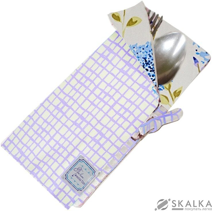 На фото Чехол для столовых приборов Прованс by Andre Tan Сиреневая клетка (.000218)
