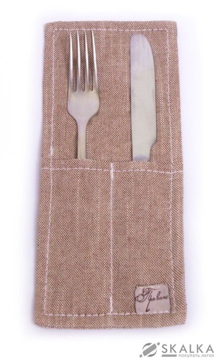 На фото Чехол для столовых приборов Прованс Bohema Taupe (.006399)