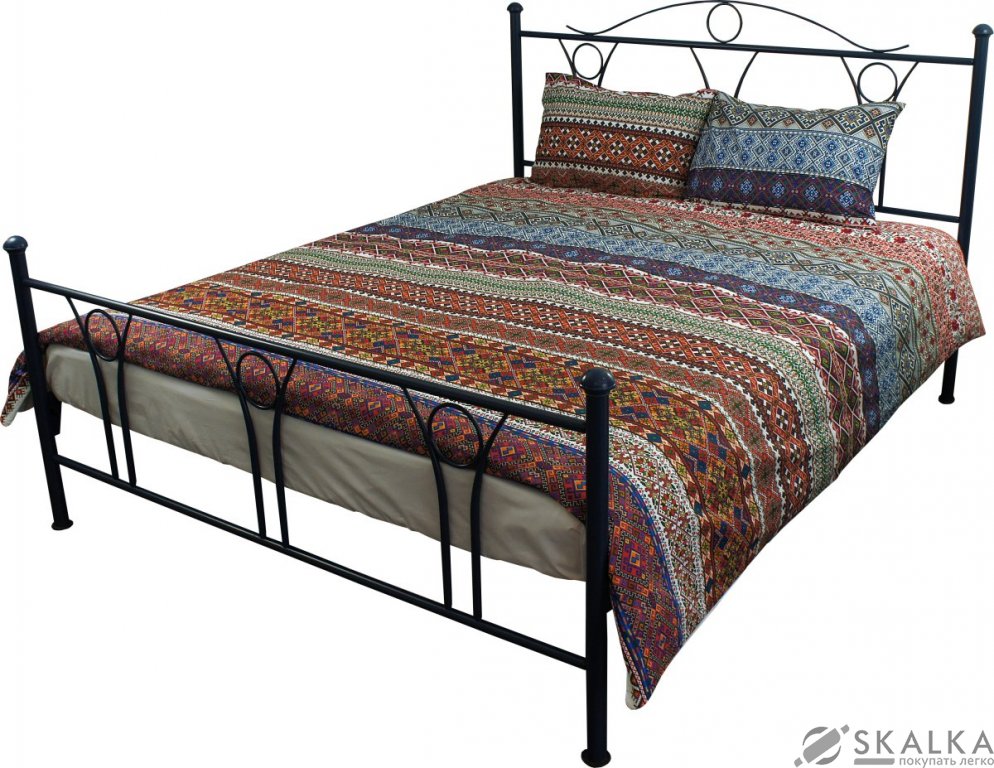 На фото Комплект постельного белья Руно Вышиванка 220х240 см 5шт Семейный Красный (6.114ВУ_Вишиванка)