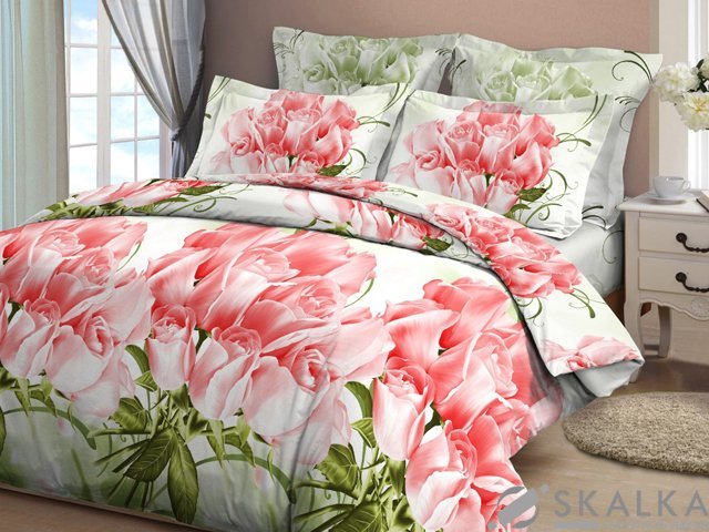 На фото Комплект постельного белья Руно 220х240 см 4шт Евро Розовый (845.114ДУ_4139)