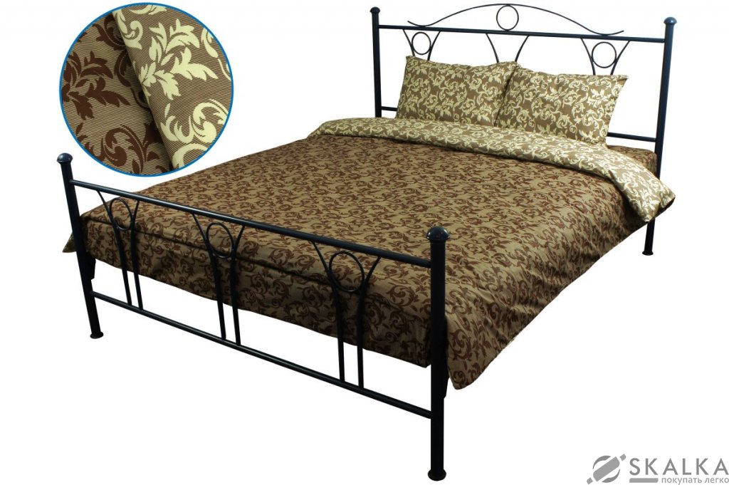 На фото Комплект постельного белья Руно 143х215 см 4шт Полуторный Коричневый (1.114Г_40-0567 Beige brown)