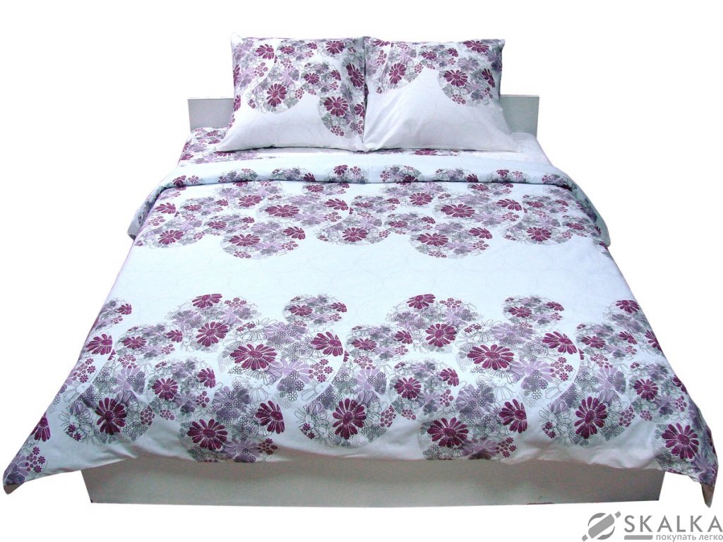 На фото Комплект постельного белья Руно 143х215 см 4шт Полуторный Бардовый (1.114Б_4162)