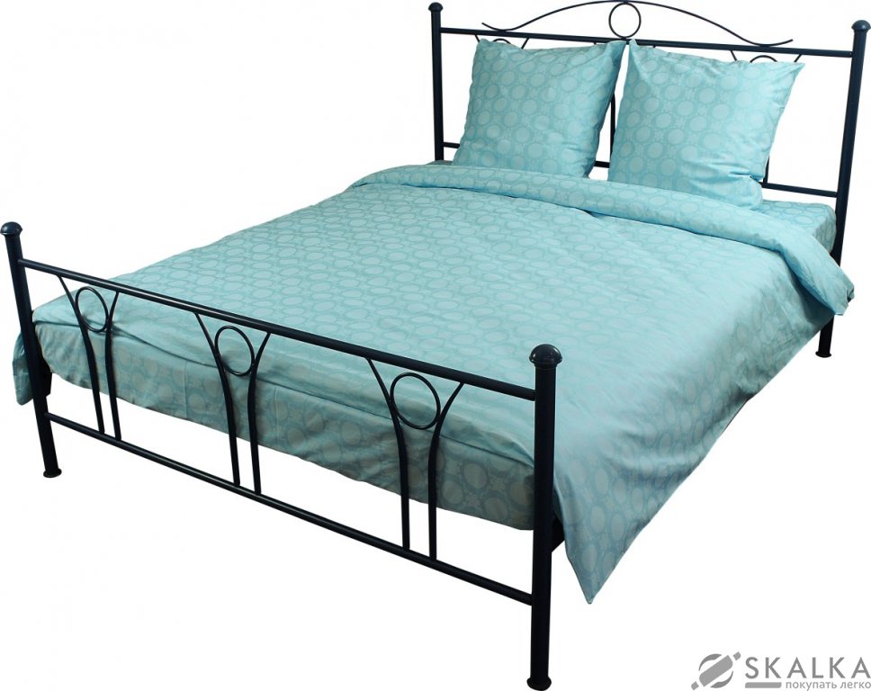 На фото Комплект постельного белья Руно 200х220 см 4шт Двуспальный Голубой (655.114Б_Блакитний)