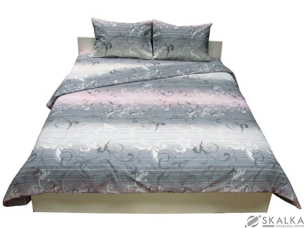 На фото Комплект постельного белья Руно 220х240 см 4шт Евро Серый (655.114Б_4065)