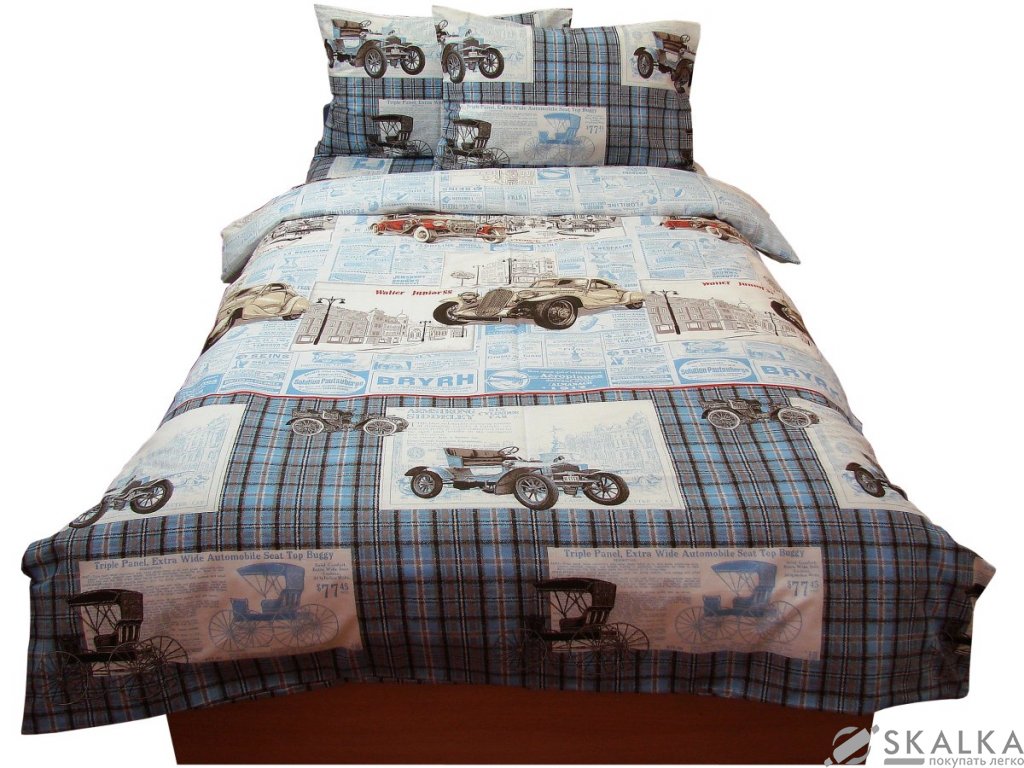 На фото Комплект постельного белья Руно Ретро 143х215 см 4шт Полуторный Разноцветные (1.114БК_4664 Ретро)