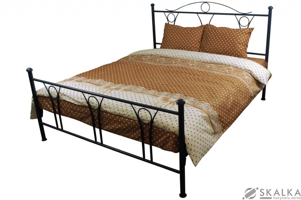 На фото Комплект постельного белья Руно 200х220 см 4шт Двуспальный Коричневый (655.114Г_R-1561A+B)