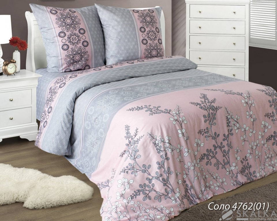 На фото Комплект постельного белья Руно Соло 200х220 см 4шт Двуспальный Розовый (655.114БК_4762 Соло)