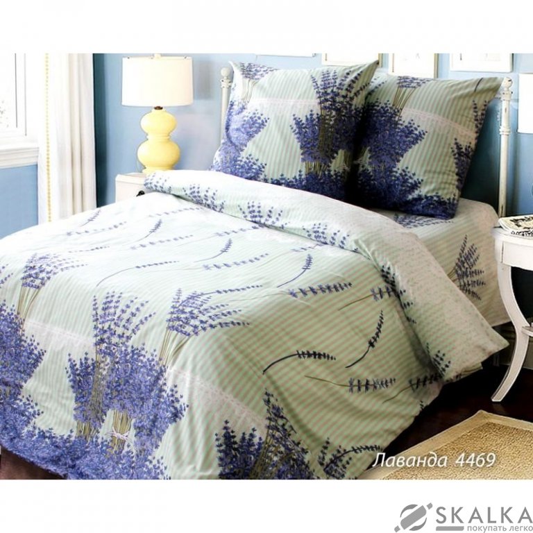 На фото Комплект постельного белья Руно Лаванда 220х240 см 4шт Евро Фиолетовый (845.114БК_4469 Лаванда)